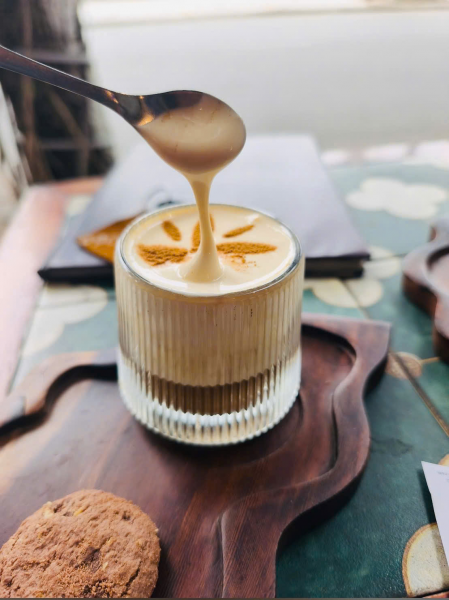 Vietnamese egg coffee made during a Hoi An coffee making class