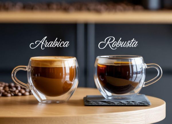 Arabica and Robusta coffee comparison by caffeine content