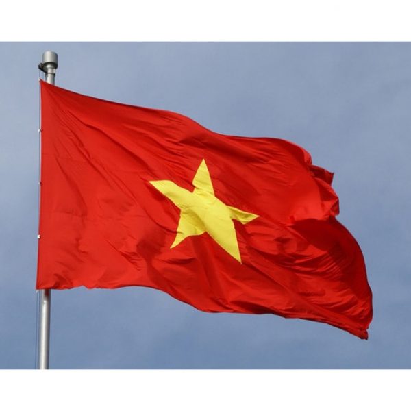 Vietnamese flags in Hoi An for National Day
