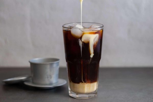 Vietnamese coffee with condensed milk and ice