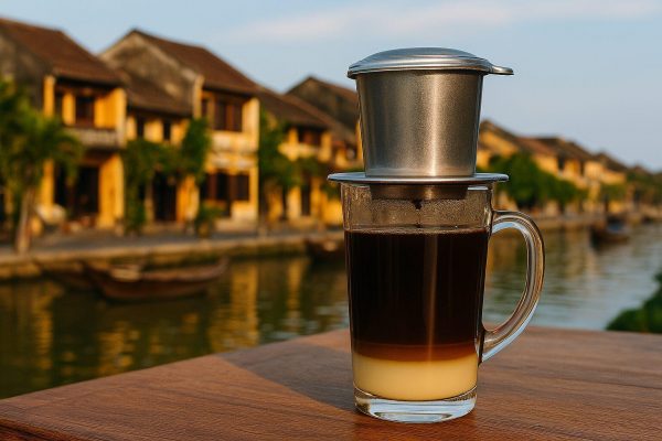 Vietnamese phin coffee in Hoi An countryside
