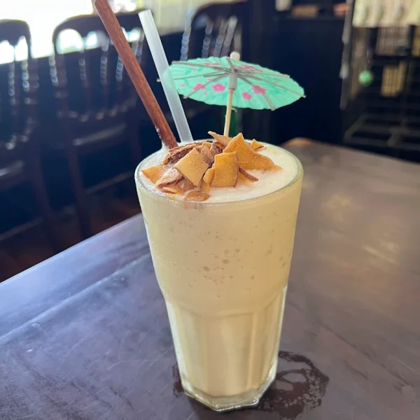Vietnamese coconut coffee with creamy coconut foam