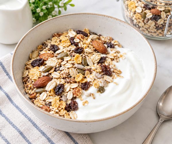 Muesli with yogurt at Tri Long Coffee in Hoi An