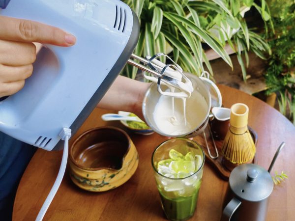 Modern Vietnamese matcha with salted cream